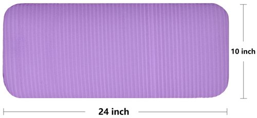 Fitvids All Purpose 1/2-Inch Extra Thick High Density Anti-Tear Exercise Yoga Mat and Knee Pad with Carrying Strap, Purple