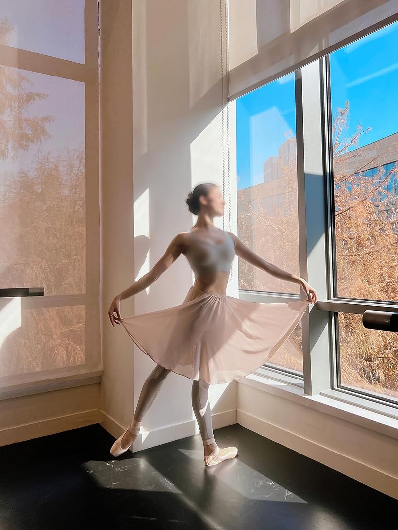 Ballet Skirt for Women with Big Hem, Elastic Waistband — Variation Nude+29 Regular