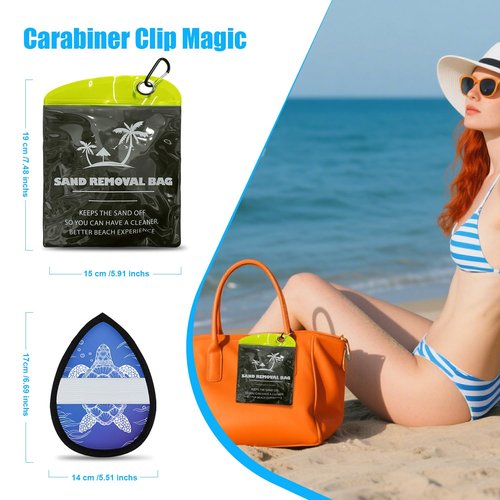 BritTote Sand Remover Quick-Dry Portable Sand Beach Must Haves 2025 for Hawaii, Mexico Trips Beach Gifts for Women, Men, Kids Hawaii Essentials for Vacation