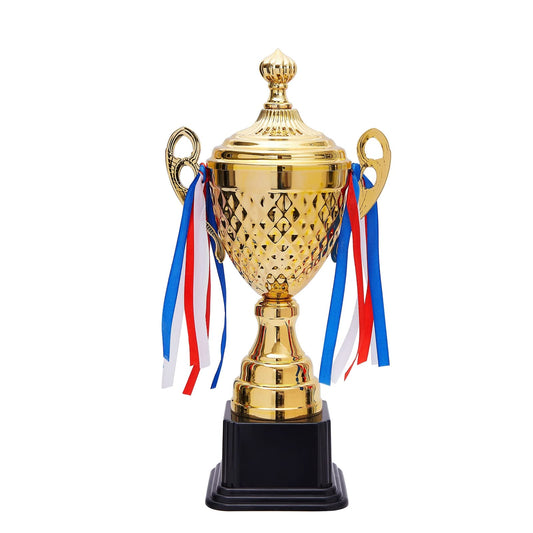 Juvale Large Gold Trophy Cup for Sports Championships, Tournaments, Award Competitions, Spelling Bee (15.2 x7.5 x 4.75 in) - Trophy Award