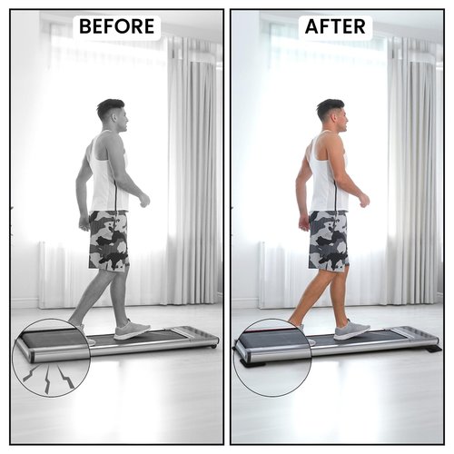 Nagpew 12 Pieces Treadmill Mat Pads, 4'' x 4'' x 0.2'' Non Slip Exercise Equipment Mats with Double-sided Silicone Coating, Anti-vibration Bike Mat for Hard Wood Carpet Floors, Walking Pad