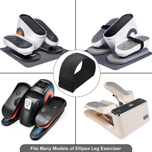 GUMWIG 4 Pcs Leg Exerciser Traction Straps, Under Desk Elliptical Pedal Band for Seniors, Secure & Stability for Electric Ellipse Equipment, Peddler Foot Exercises Machine Home Office Accessories
