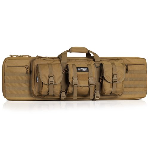 Savior Equipment American Classic Double Long Gun Bag Transportation Case w/Backpack Strap, 36 Inch Tan