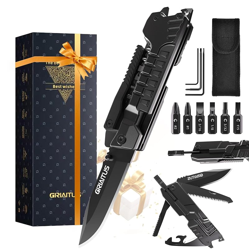 17-in-1 Multitool Knife - EDC Pocket Knife for Camping & Outdoor Use