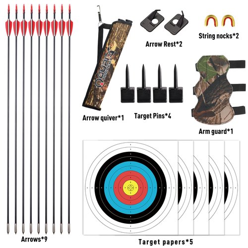 LWANO Recurve Bow for Adults - Archery Takedown Bow and Arrow Set for Adult/Youth/Teens Beginners Target Practicing, Left & Right Handed, 20/30/40lbs (30lbs)
