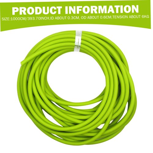 Pineeseatile Sling Shot Rubber Tubing Slingshot Bands 33ft Flexible & Elastic Replacement Sling Shot Latex Tubing with 0.3cm ID, 0.6cm OD & 6kg Tension, Green Color