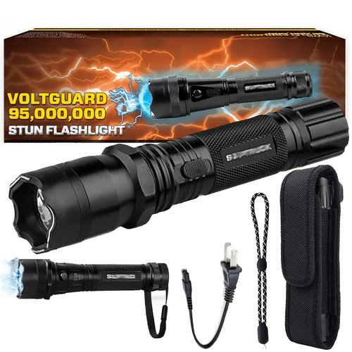 Gootatic Voltguard V95 Torch,Gootatic Voltguard V95 Emergency Flashlight,Ultimate Survival Flashlight, High Intensity and Lumen, 2 in 1 Rechargeable Tactical Flashlights for Night Walks Outdoor (1Pc)
