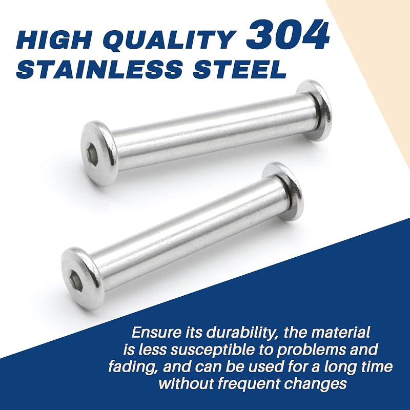 Top Connector Bracket Mounting Bolt 4 Pack - 304 Stainless, Hex Wrench Included, Bennington SS Bimini Compatible