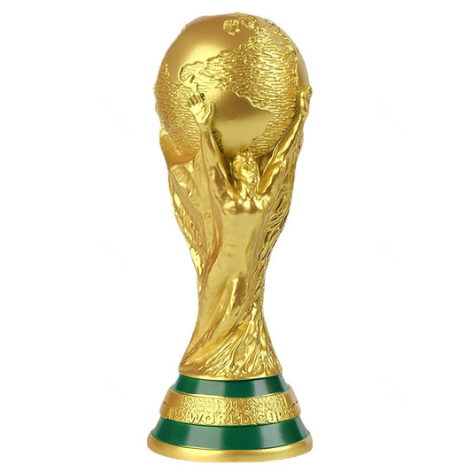 2022 World Cup Trophy Replica, Gold Resin Soccer Collectible for Desktop & Office
