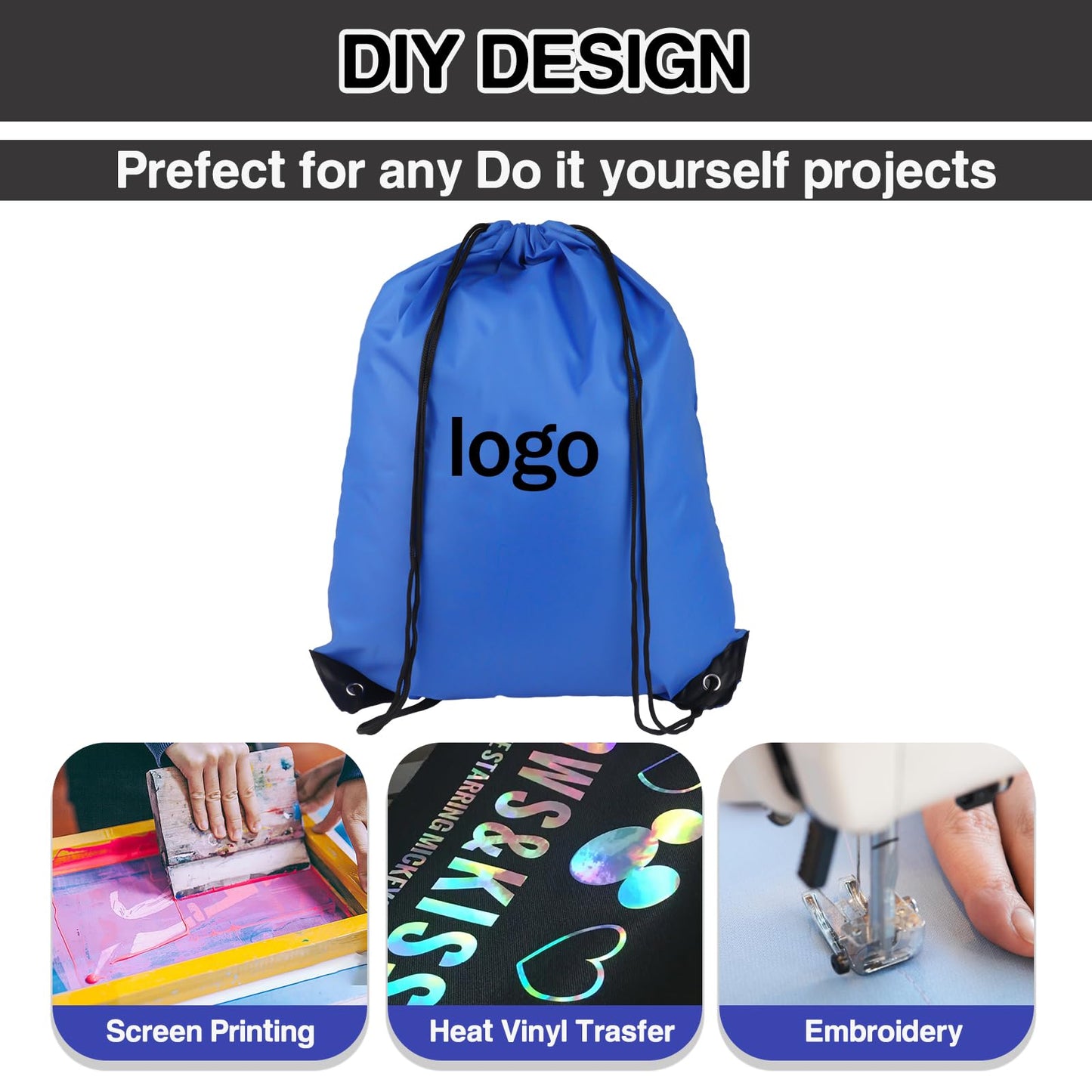 Drawstring Backpack 20Pcs Drawstring Bags, Draw String Back Bag Drawstring Bags Bulk for Sports, Gym, Travel, Swimming, Beach (6 Colors)