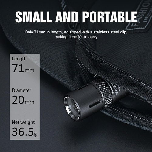 Vastlite Minima Bow LEP Flashlight Portable - 280 Lumens,Range of 2460 feet 3 Modes LEP Flashlight With Flash,High Brightness,Long Range,and high Collimation Characteristics(with Battery)(Black)