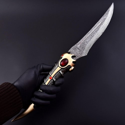 Handmade Catspaw Dagger of Arya Stark with Display Stand - GoT Damascus Steel Blade Dagger