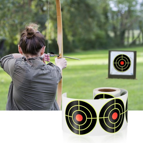Shooting Splatter Targets Stickers,Self Adhesive Shooting Targets Paper, Reactive Target Shooting Splatter Stickers for Shooting Range, Archery Bow, Practice Training，200 Pcs/Roll 3 Inch