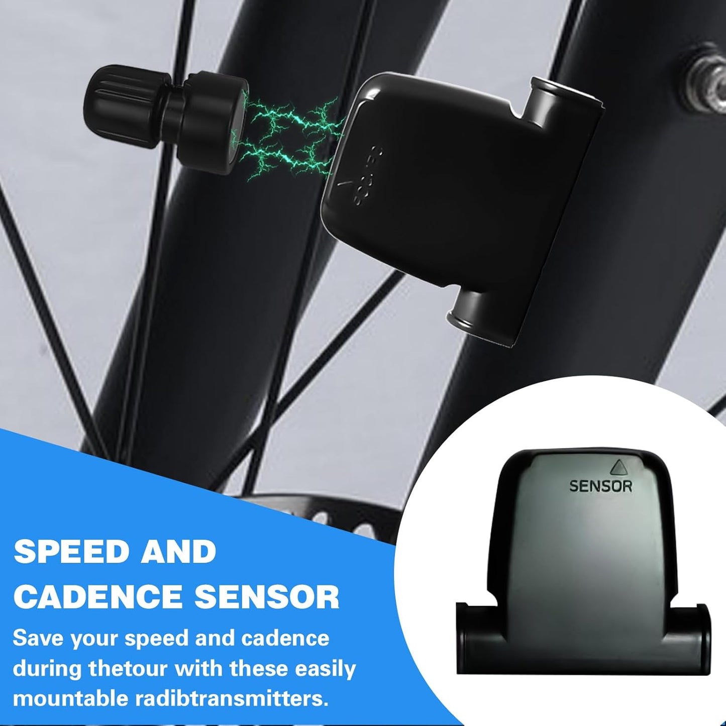 2025 New Bike Computer and Bike Odometer Wireless MPH KM/H Bicycle Speedometer with Automatic Wake-Up Cycling Speed Tracker Display & Single Mileage & Multi-Functions & Calories Statistics Accessories