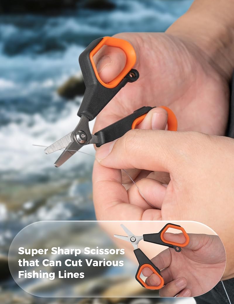 6.5" Fishing Pliers & Scissors Tool Kit - Pliers Orange Variation of THIS listing