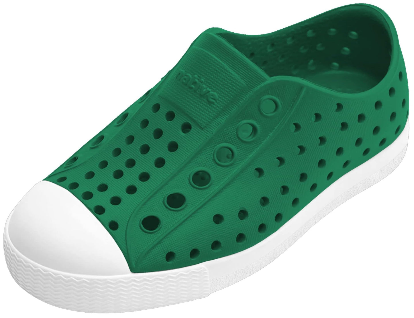 Native Shoes Unisex-Kids Jefferson Sneakers, Hunter Green/Shell White, 12 Little Kid