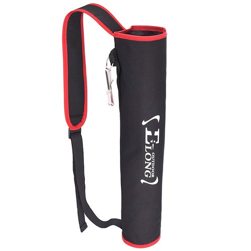 YLS Archery Hip and Back Quiver for Arrows - Black for Kids and Adults - Adjustable Holder With Padded Strap and Belt Clip - Accessories for Field and Practice