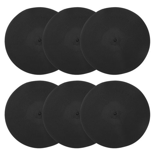 PATIKIL Spot Markers 9 Inch, 6 Pcs Non-Slip Floor Dots Agility Markers Flat Field Cones Poly Dots for Gym PE Speed Training Dance Soccer Basketball Sports, Black