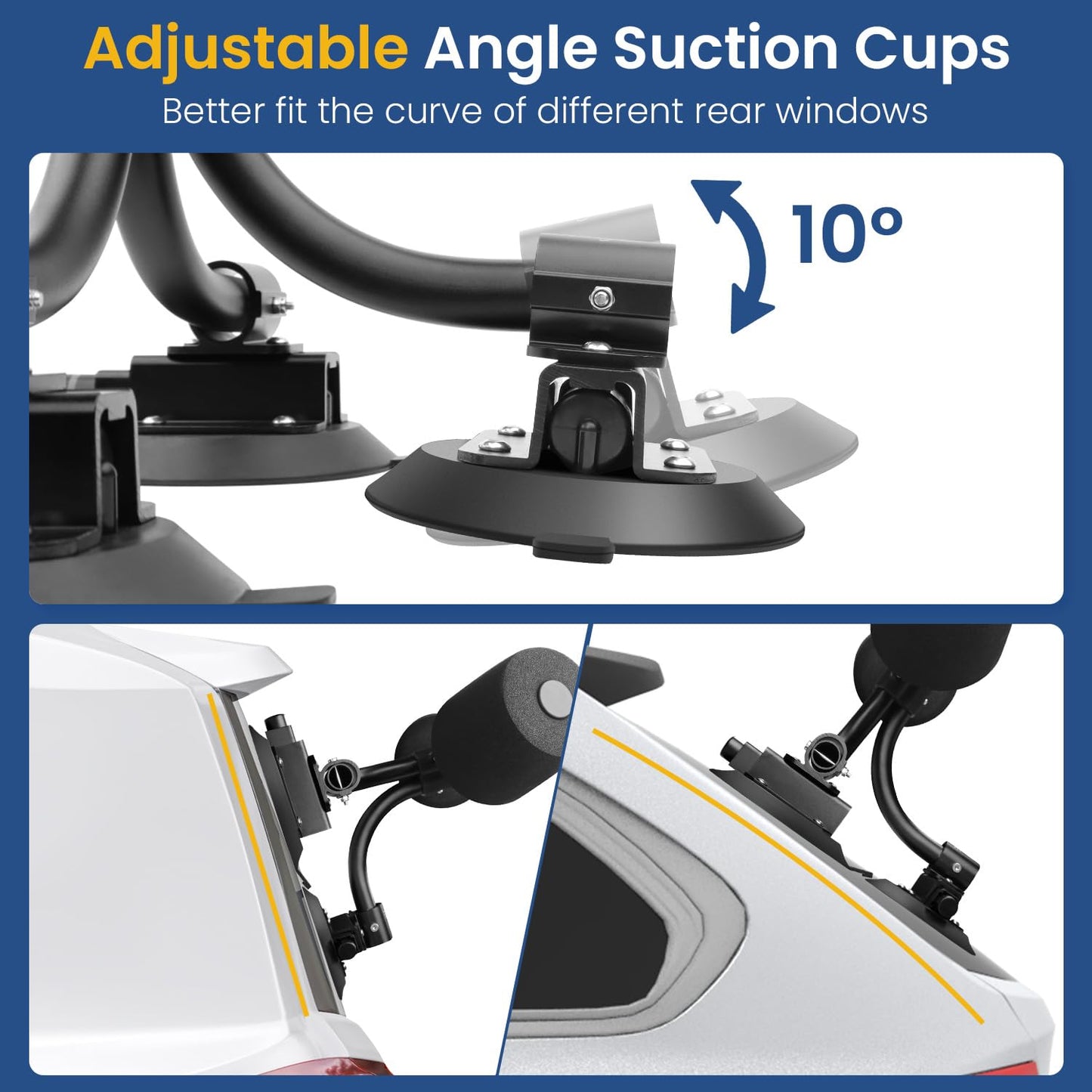 Tri-Grip Kayak Load Roller,3 Suction Cups Kayak Roller Loader,Kayak Helpers -Pump Vacuum Type- Kayak Roof Roller Loader Load Assist Mount,Kayak Loader Lift Assist System for Car SUV,Kayak Accessories