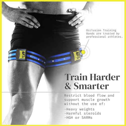 Bands Blood Flow Restriction Bands for Arms Legs & Glutes Extra Wide 2" Straps for Occlusion Training Quick-Release Elastic Strap Ideal for Muscle Growth Without Heavy Weights (4 Set)