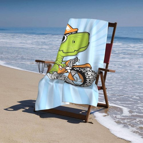 LMKLOP Cute Dinosaur Beach Towel for Kids/Boys/Toddler/Baby, Personalized Microfiber Beach Towels Bulk, Quick Dry Beach Towel for Pool, Lightweight Bath Towels Oversized Clearance 30"x 60"