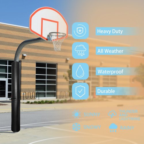60 Inch Tall Round Pole Padding - Heavy Duty 2” Thick Foam Wrap Around Round and Square Post Pad for 3-4” Diameter Basketball Pole, Swing Pole, Electric Pole & More,Easy Install with Unique Design