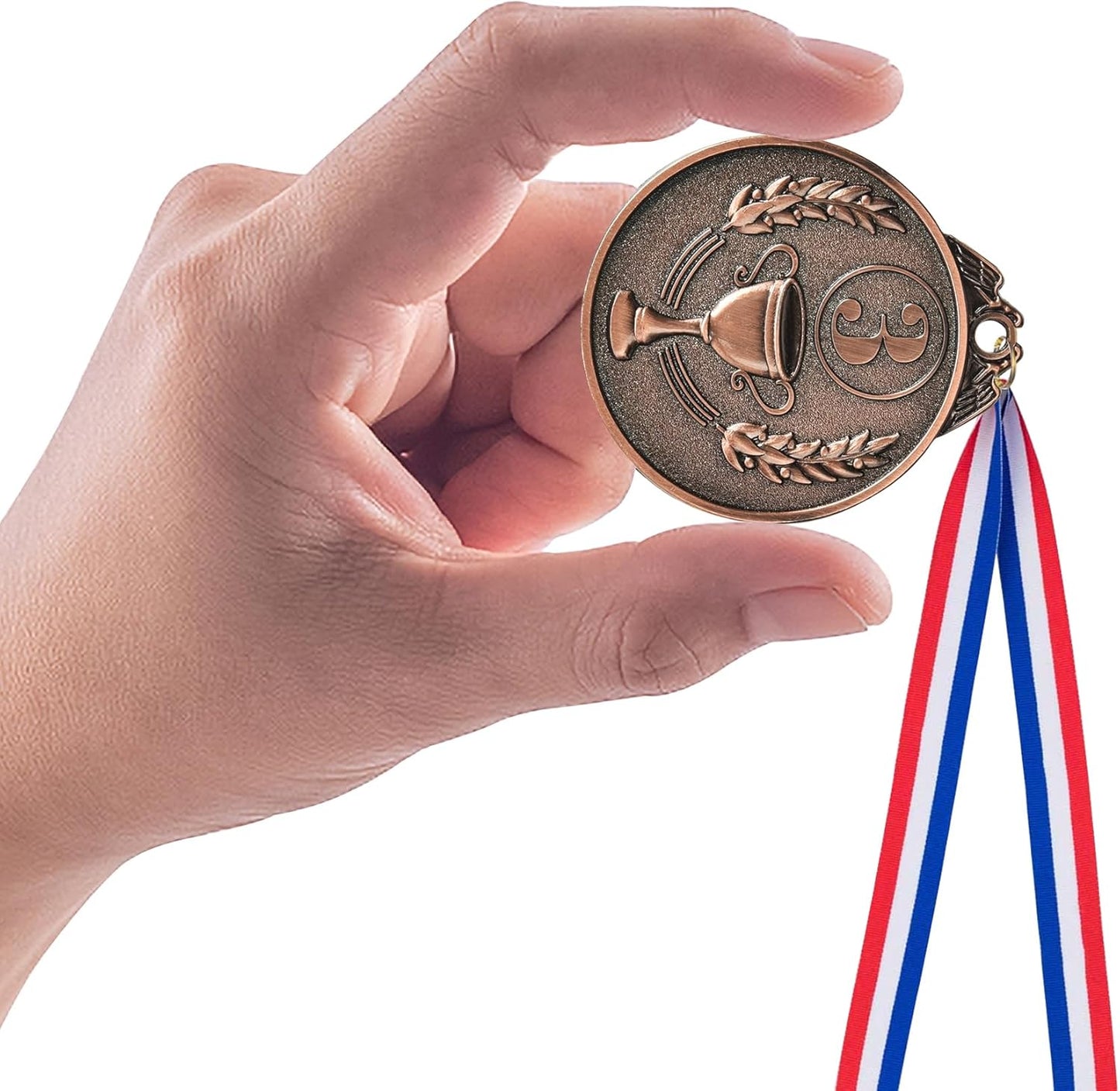12 Pieces Gold Silver Bronze Award Medals, 1st 2nd 3rd Award Medals Metal Winner Medals with Neck Ribbon for Sports, Competitions, Olympic Style, 2 Inches