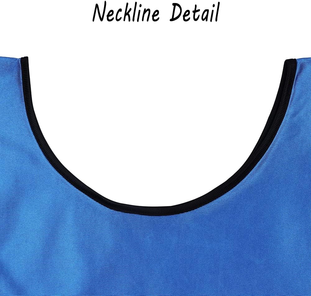 12 Pack Scrimmage Training Vest, Sports Pinnies, Practice Jerseys, Practice Vest for Adult Youth Kids.
