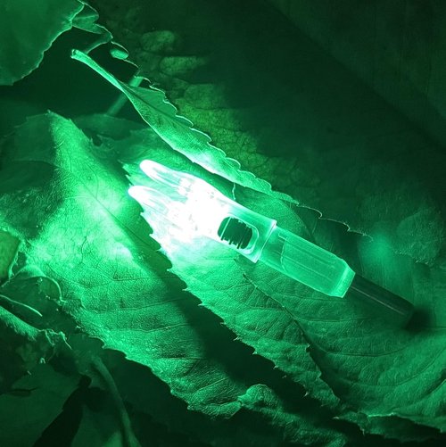 DEEPOWER S Lighted Nocks for Arrows .244/6.2mm 6/12 Pack Lighted Arrow Nocks for Archery Hunting (6 PCS/Green)