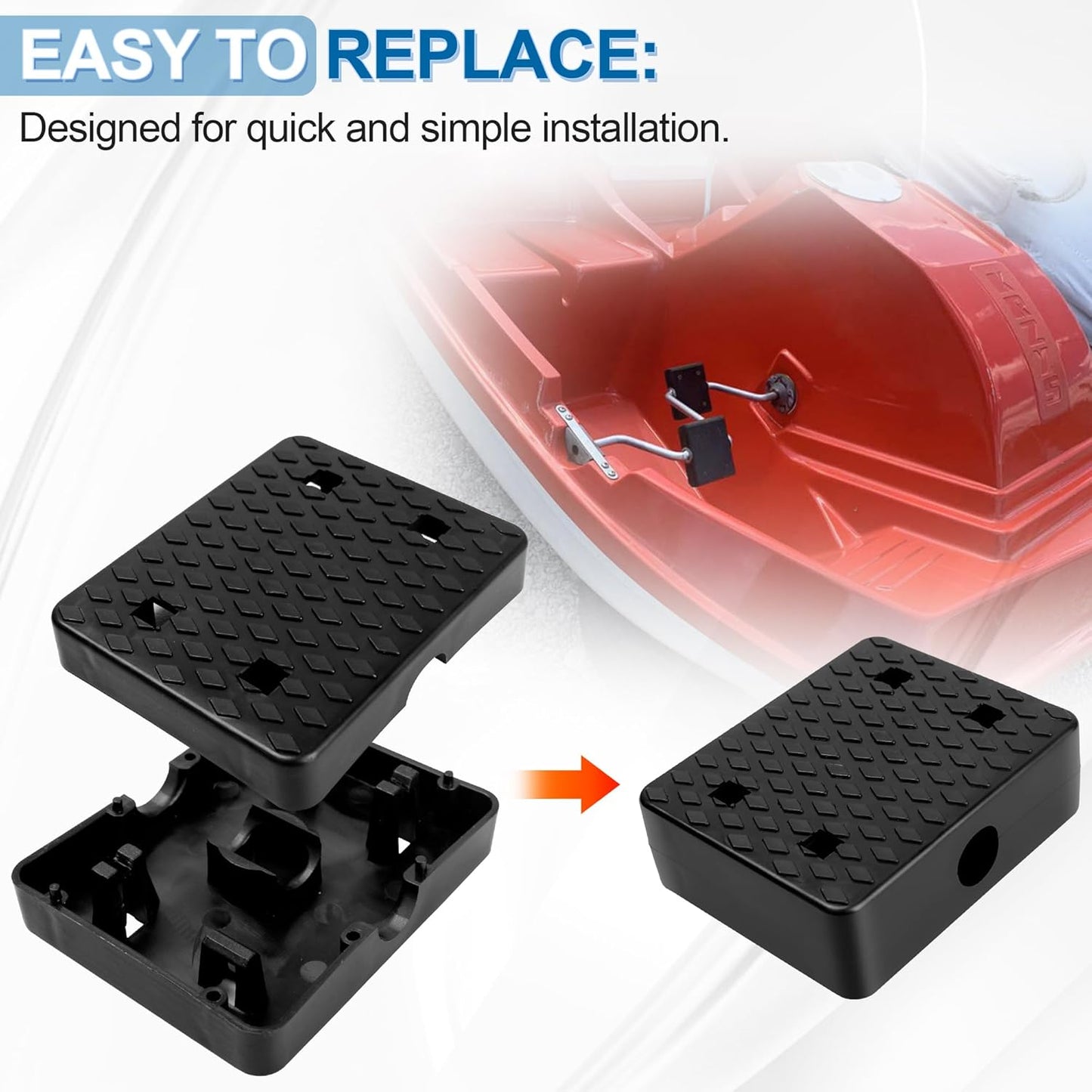 2 Pcs Pedal Boat Crankshaft Replacement Universal Pedal 3/4" Shaft Compatible with Sundolphin, Water Wheeler, Sea Hawk, Aqua Toy Calypso, ASL, Paddle Wheler Sundolphin