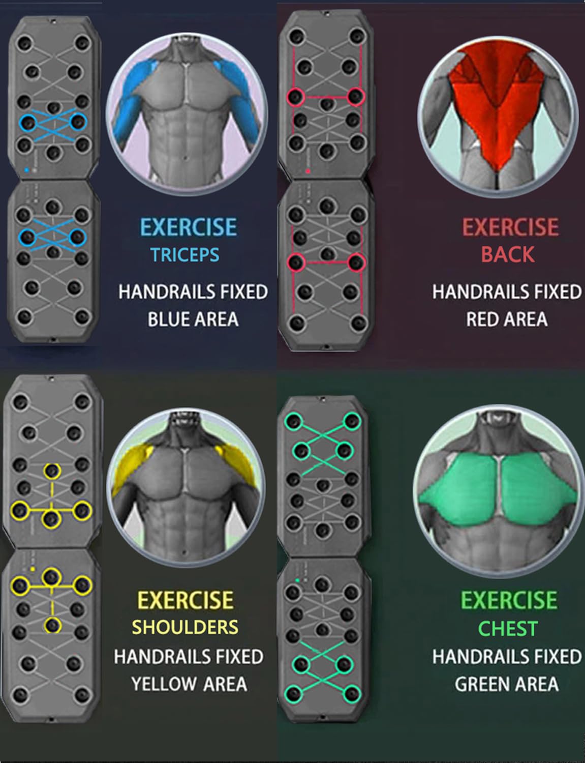 12-In-1 Push Up Board,Portable Pushup Bars for Men, Muscle Max Press Up Boards,Foldable Gym Home Exercise Board,Multi-function Push-Up Stand,Home Workout Equipment with Resistance Bands