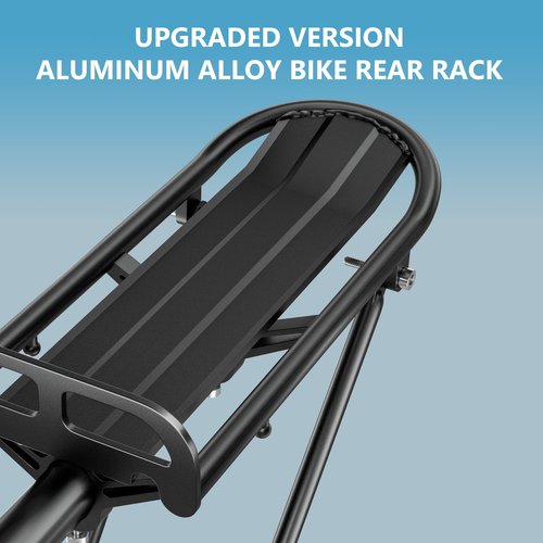 Bike Rear Rack Retractable Aluminum Alloy Bicycle Cargo Rack Mount Cycle Luggage Carrier Rear Seat Post Rack(Upgraded Version), Max Weight 55lb