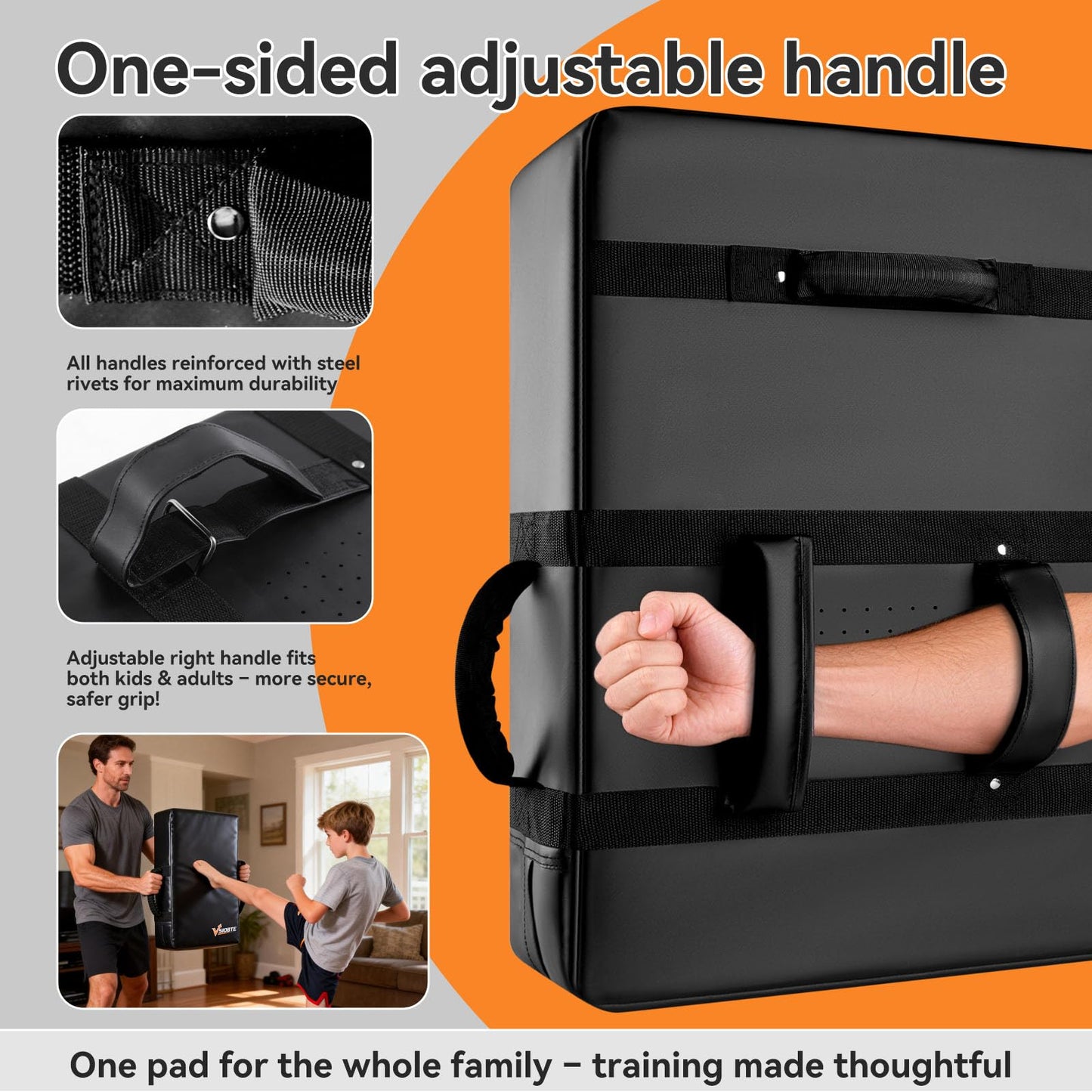 VSIOBTE 24"x16" Professional Blocking Pad – Denser Softer Foam Kick Pad, Tackle Dummy, Hitting Shield for Football, Basketball, Martial Arts, Hockey & Contact Drills