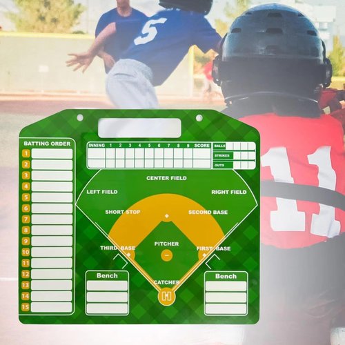 XUZHID Coaching Plate，Baseball Coaching Board Double Sided Baseball Lineups Board Dry Erases Baseball Clipboard Coaching Accessories Enduring
