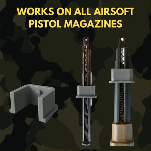 Airsoft Speed Loader for Pistol Magazines Quick and Easy Reload (Gray)