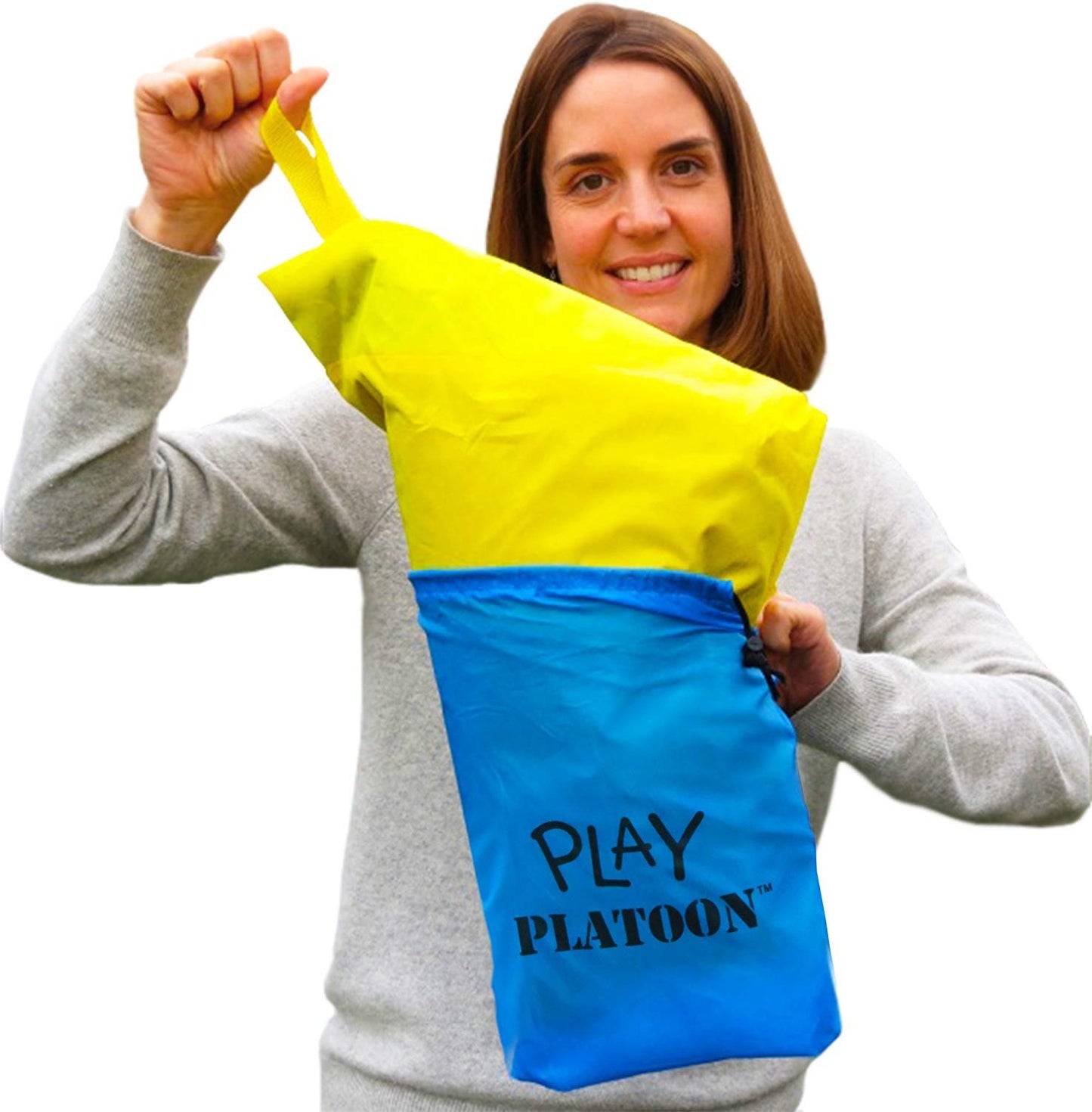 Play Platoon Rainbow Parachute Toy for Kids, 24 ft Play Parachute Game for Kids with 16 Handles, PE Equipment for Elementary School Gym Class, Backyard/Indoor Equipment