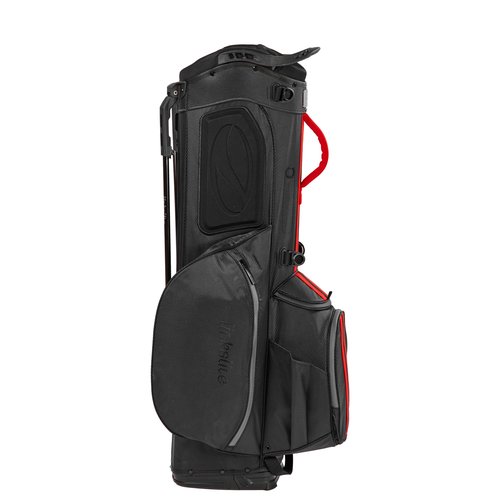 Linkslite, The Explorer Golf Stand Bag – Ultra Lightweight (4.5 lbs) 100% Waterproof 5-Way Top w/Full Dividers 6-Pockets (1 Magnetic) Dual Strap Free Golf Towel Black