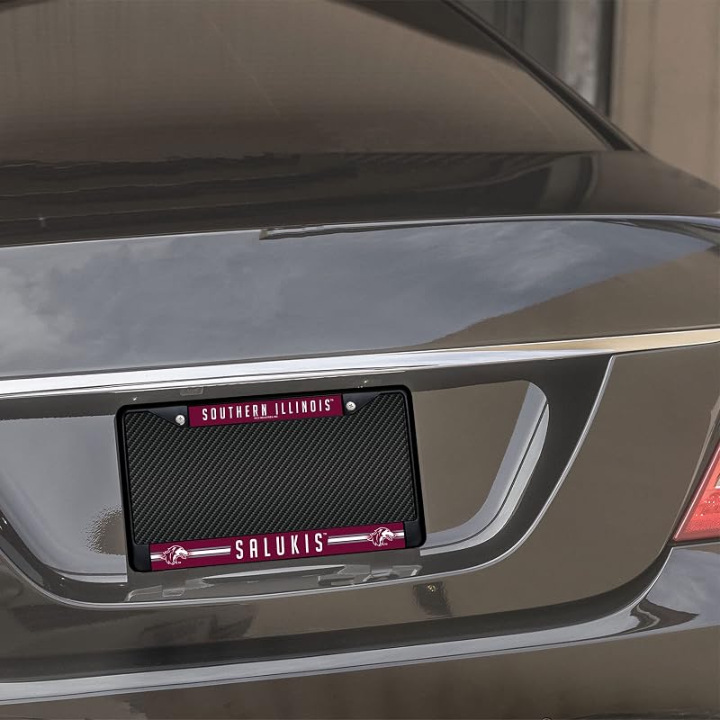 NCAA 12x6 Car Frame - Black Chrome with Decal Insert - Washington State Cougars