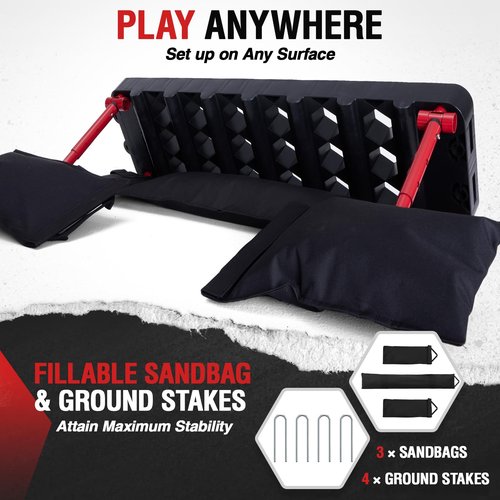 ZEALFEEL Soccer Rebounder Board, Portable Dual Surface Soccer Wall with 3 Adjustable Angles for 6 Rebound Modes for Passing, Control & Reflex, Kick Back Wall Trainer Equipment for All Player Levels