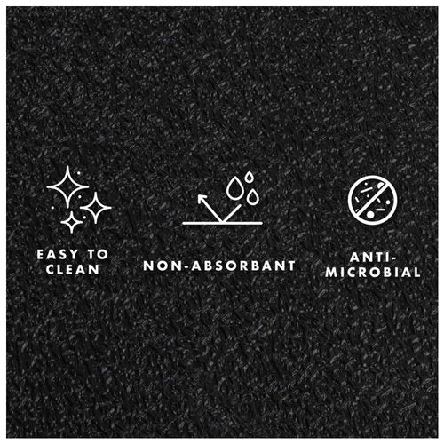 MotionTex Exercise Equipment Mat for Under Stationary Bike, Spin Bike, Exercise Bike, Treadmill, Fitness Equipment, Home Gym Floor Protection, 24" x 48", Black