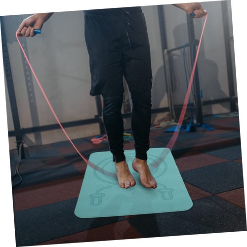 BESPORTBLE Sports Skipping Mat Non- Tpe Portable Workout Mat for Exercise Shockproof and Sweat-absorbing for Jump Rope Training and Home Fitness Activities