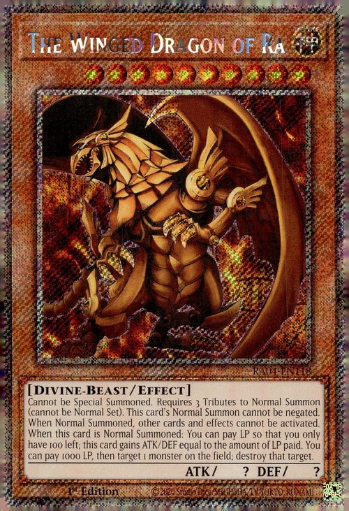 The Winged Dragon of Ra (Platinum Secret Rare) - RA04-EN118 - Platinum Secret Rare - 1st Edition