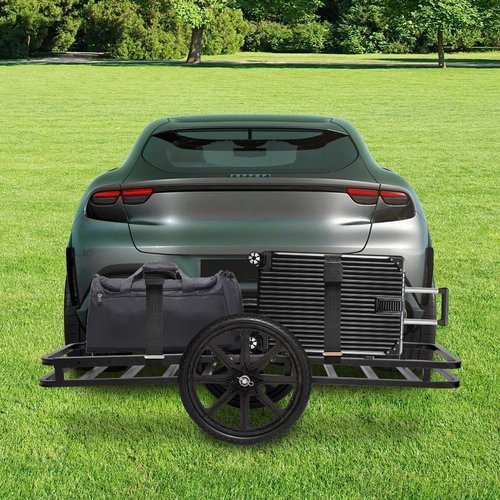 Yeeoy Deer Cart, 500 LBS Capacity Folding Game Cart with Big Wheels, Heavy Duty Steel Game Hauler Hunting Gear Accessories, Luggage Trailer for Outdoor Adventure Hunting, Camping, Fishing