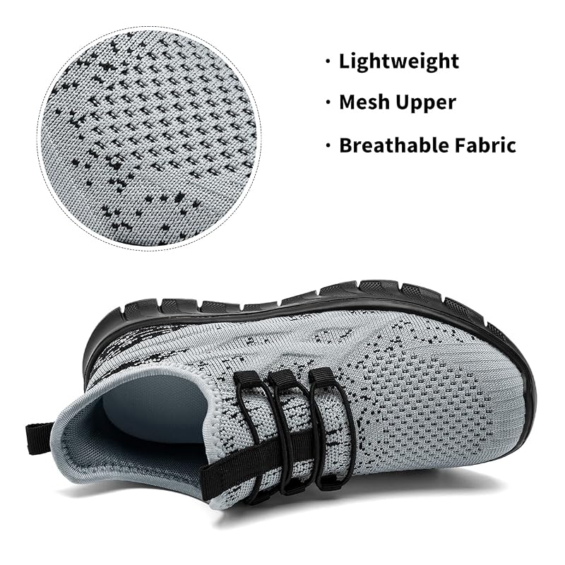 Lightweight Kids Soccer Shoes - Breathable Mesh, Non-Slip Athletic Sneakers Gray/Black TX025+3