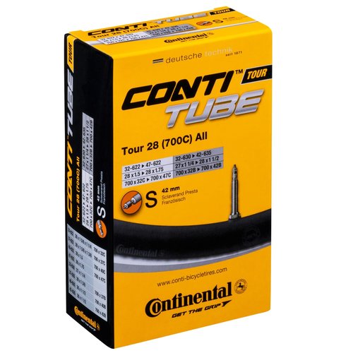 Continental Tour 28 700x32-47 / 28x1.5-1.75" - 42mm Presta Valve - Pack of 2 Tubes