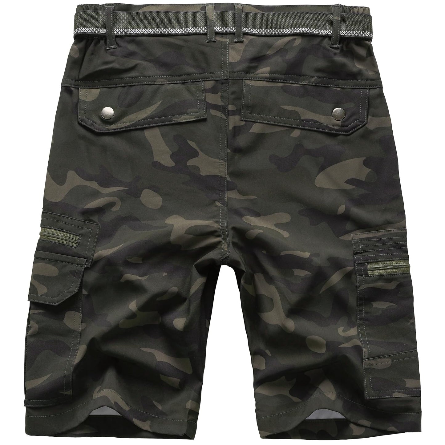 Jessie Kidden Mens Outdoor Casual Expandable Waist Lightweight Water Resistant Quick Dry Fishing Hiking Shorts (6222 Green Camo 40)
