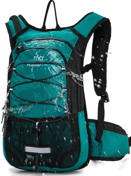 15L Insulated Hydration Backpack Pack with 2L Water Bladder Lightweight Hiking Backpack Bag for Women Men Daypack for Hiking Running Festival Camping Biking (Emerald)