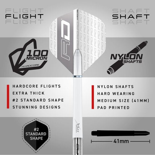 RED DRAGON Javelin Original 22g Tungsten Darts Set with Dart Flights and Dart Shafts (Stems)
