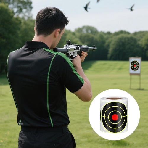 3" Splatter Targets, 1 Roll/200 Pcs Target Stickers for Shooting Range, Self Adhesive Paper Targets for Shooting Range, Reactive Paper Target for Archery Bow Shooting Practice (200)