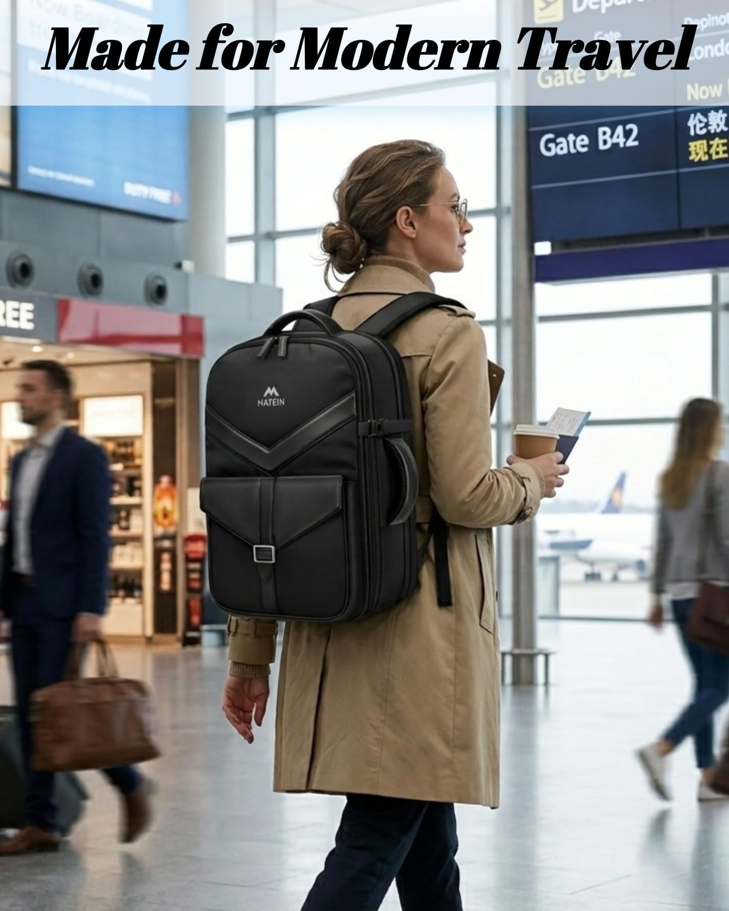 MATEIN CLASSIC Personal Item Backpack with Detachable Tech Organizer